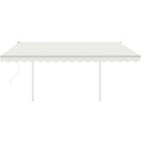 vidaXL Automatska tenda sa senzorom za vjetar LED 4 5 x 3 m krem | shoptok.hr