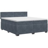  Boxspring krevet s madracem Tamnosiva 200 x 200 cm Baršun | shoptok.hr