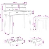  Set toaletnog stolića FAUSKE 3 kom. Bijela 100 x 50 x 103,5 cm | shoptok.hr