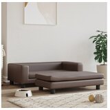 vidaXL Krevet za pse s produžetkom smeđi 100 x 50 x 30 cm umjetna koža Cijene