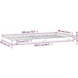  Okvir za krevet 90 x 200 cm od masivne borovine | shoptok.hr
