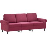 2-dijelni set sofa s jastucima crvena boja vina baršunasti | shoptok.hr