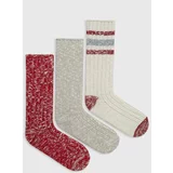 Abercrombie & Fitch Čarape 3-pack za muškarce, boja: crvena
