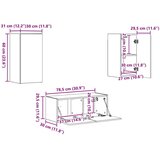  Komplet TV omaric 6 pcs Bela Konstruiran les - - Bela - 96.31 - 98 x 31 x 29,5 cm - 2025-vidaXL-Uvoz_2 | Shoptok.si