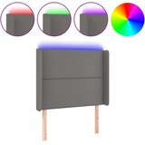  LED uzglavlje sivo 103x16x118/128 cm od umjetne kože | shoptok.hr