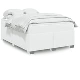  The Living Store Box spring postelja z vzmetnico bel 140x200 cm umetno usnje - Box Spring Postelja, (21457987) Cene