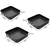  Set kvadratnih kalupa za torte i kolače - 3 veličine | Shoptok.si