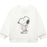 MANGO KIDS Sweater majica 'Sbow' ružičasta / crna / bijela melange