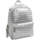 Luna must... pearl srebrna prošivena školska torba, ruksak 26x14x36cm outlet | shoptok.hr