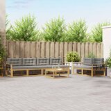  Set vanjskih sofa 6 kom. Bijela i svjetlosiva | shoptok.hr