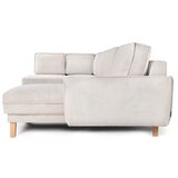 Bonami Selection Bež sklopiva kutna garnitura od samta (s lijevim kutom/u obliku slova "U") Tori – | shoptok.hr