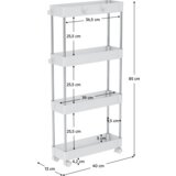 Kondela Mobilni regal, bela, ALIOL TYPE 2 | Shoptok.si