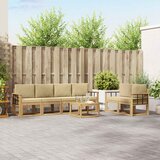  Set vanjskih sofa 7 kom. Bijela i bež 59 x 59 x 37 cm | Shoptok.si