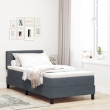 vidaXL Box Spring Krevet s Madracem i LED-om Tamno Siva 90x190 cm Baršun Cijene