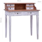  Pisaći stol s ladicama 90 x 50 x 101 cm masivno drvo mahagonija Smeđa | shoptok.hr