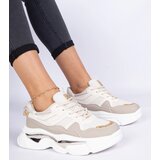 Gemre Beige women's sneakers decorated with glitter Prutto | shoptok.hr