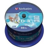  CD-R,VERBATIM, 700 MB,52X,spindle 50 kom WRAP,printable Cijene