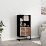 vidaXL Visoka omara črna 60x35x125 cm inženirski les Cene