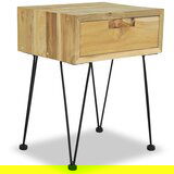 The Living Store Nočna omarica 40x30x50 cm masivna tikovina - Nočna Omarica, (21421058) | Shoptok.si