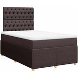  Krevet box spring s madracem tamnosmeđi 120 x 190 cm od tkanine | shoptok.hr