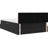  Krevet s od storage s madracem Crna 140 x 190 cm Baršun - Crna 140 x 190 cm Gumbi | shoptok.hr
