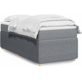  Okvir kreveta s oprugama i madrac svjetlosivi 90x200cm tkanina | shoptok.hr