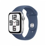 Apple watch se gps 44mm silver aluminium case with denim sport band - s/m | Eponuda.com