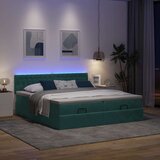 vidaXL Okvir kreveta s madracima tamnozeleni 180x200cm baršunasti Cijene