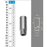 Tehnounion vodovodni produžetak - 3/8 1cm | Eponuda.com