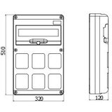 GEWISS Razvodna tabla GW68008N 14M i 6 priključnih IP44/67-IP65 bela | ePonuda.com