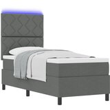 vidaXL Krevet sa box springom s dušekom & LED tamno sivi 80x200 cm tkanina | shoptok.hr