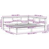  Krevet s policama s uzglavljem 2 pcs Vosak smeđa 200 x 200 cm | shoptok.hr