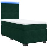 Box spring krevet s madracem tamnozeleni 90x190 cm baršunasti | shoptok.hr
