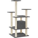 vidaXL Penjalica za mačke sa stupovima za grebanje tamnosiva 110 cm | shoptok.hr