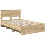  Krevetna konstrukcija s uzglavljem Sonoma hrast 120 x 123 cm | shoptok.hr