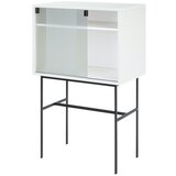 noo.ma Sivo-bež vitrina s kliznim vratima 70x109x40 cm Lekko – Cijene