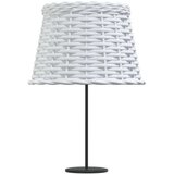 vidaXL Senčilo za svetilko belo Ø25x17 cm pleteno | Shoptok.si