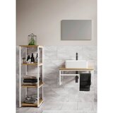MID.YOU kopalnica bitila 60, bela, barva hrasta, 4-Delno | Shoptok.si