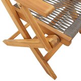  3-dijelni bistro set od polipropilen i masivnog drva sivi | shoptok.hr