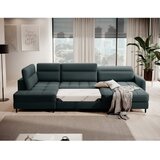 ELTAP Zelena žametna raztegljiva/s prostorom za shranjevanje kotna sedežna garnitura (levi kot/v obliki črke "U") Berrto – | Shoptok.si