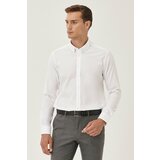 ALTINYILDIZ CLASSICS Men's White Non-iron Non-iron Slim Fit Slim-Fit 100% Cotton Buttoned Collar Shirt. Cene