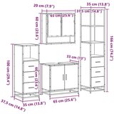 vidaXL 4-dijelni set kupaonskog namještaja boja hrasta sonome drveni | shoptok.hr