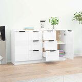 Komoda 2 kom sjajna bijela 60x30x70 cm od konstruiranog drva | shoptok.hr