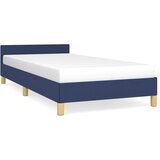 Maison Chic Posteljni okvir - Enojna postelja - Postelja za odrasle z vzglavjem brez vzmetnice moder 90x190cm blago, (21697062) | Shoptok.si