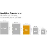 MiquelRius Kolegij blok A5 90g 80L spiralni crte Entredos Papaver Rhoedas MR4506 | shoptok.hr