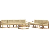 Set vanjskih sofa 7 kom. Bijela i bež | shoptok.hr