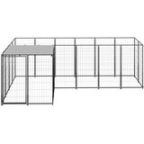 vidaXL kavez za pse crni 4,84 m² čelični | shoptok.hr