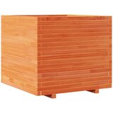  Vrtno cvetlično korito voščeno rjavo 80x80x72 cm trdna borovina | Shoptok.si