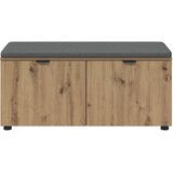  Klupa za cipele s jastučićem Hrast artisan 100 x 38 x 46 cm | shoptok.hr