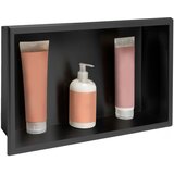 Rea bathroom shelf 30x30 matte black Cene